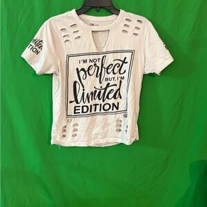 On Fire White Cotton Tee